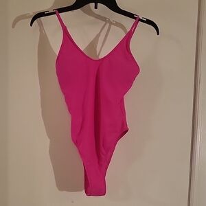SHEIN Vibrant Pink One-Piece Swimsuit Sz S